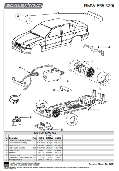 Preview: Scalextric BMW E36 320i Nr. 26 STW 1996 C. Menzel C4624